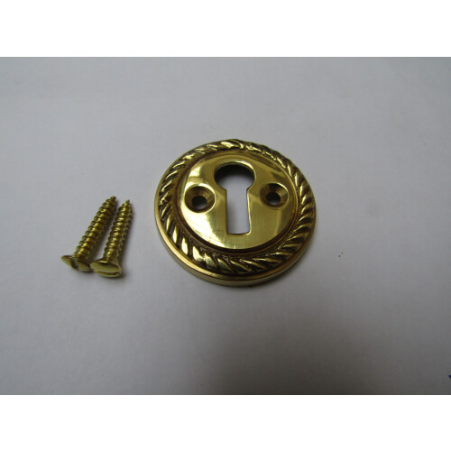 Georgian Open Escutcheon Polished Brass