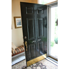 Door kick plate Polished Brass 800 x 150 mm by Ironmongery World