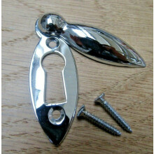 Slim Tear Drop Escutcheon Polished Chrome