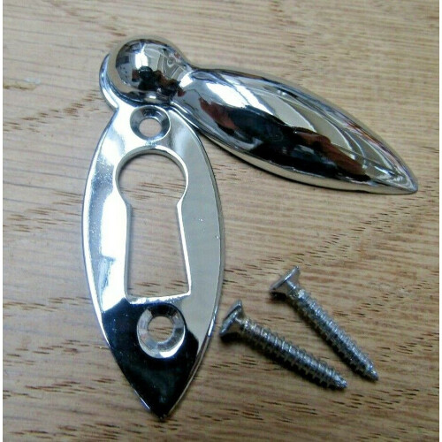 Slim Tear Drop Escutcheon Polished Chrome
