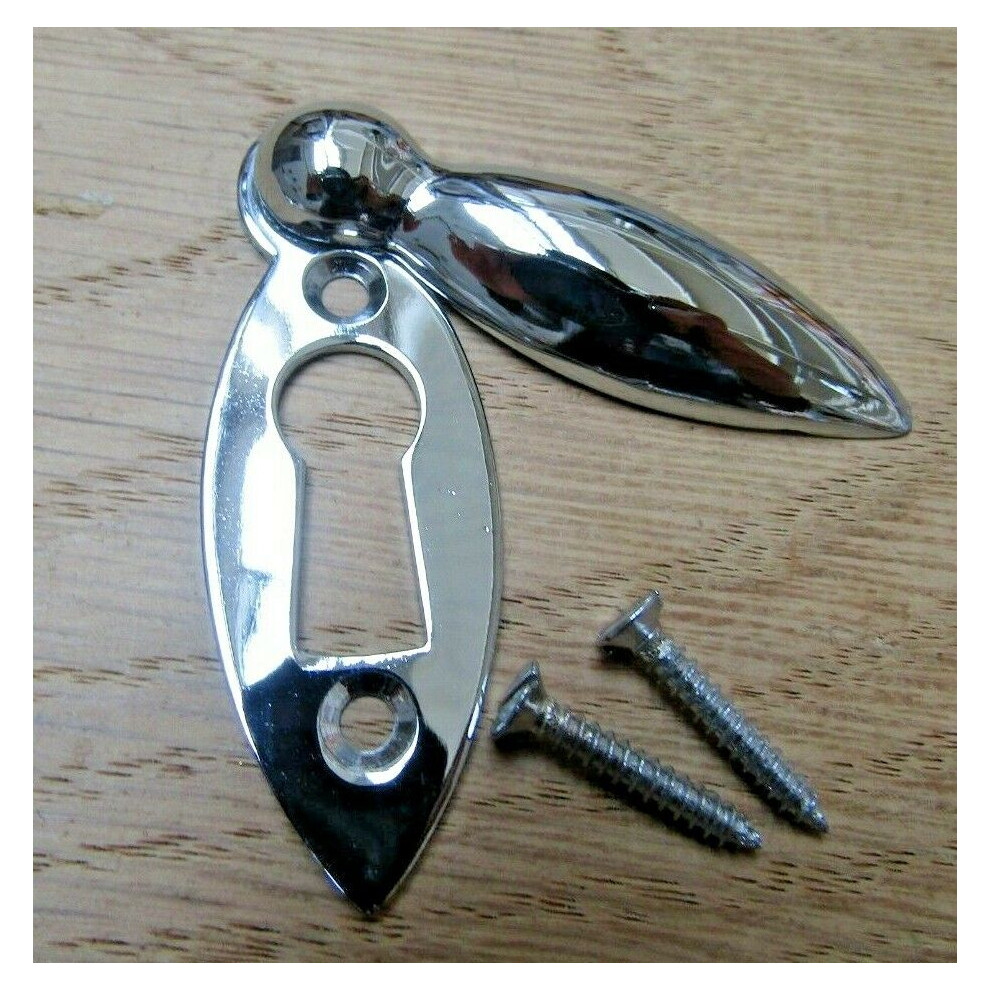 Slim Tear Drop Escutcheon Polished Chrome By Ironmongery World 5057067953737