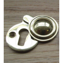 Victorian Covered Escutcheon Polished Brass