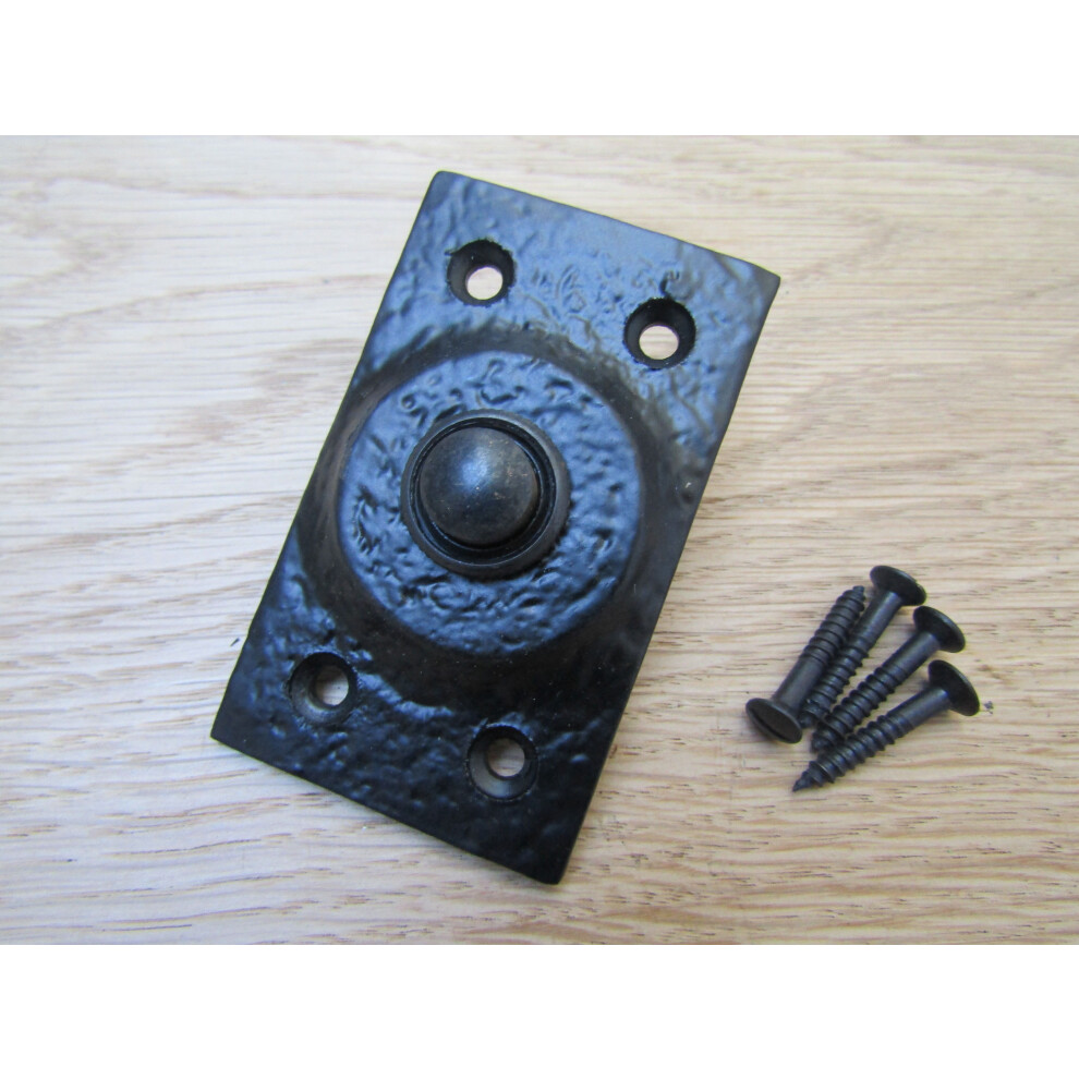 Rectangular Bell Push Black Antique By Ironmongery World 5057067923693