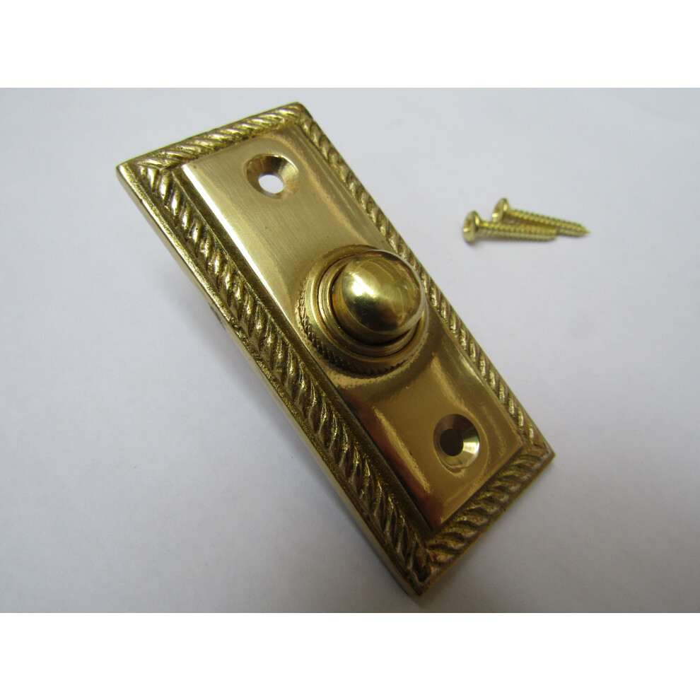 Georgian Bell Push Polished Brass By Ironmongery World 5057067299712