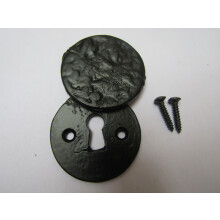 Round Covered Escutcheon Black Antique
