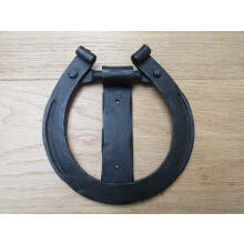 Hand Forged Horse Shoe Door Knocker Black Wax