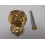 Small Lion Head Door Knocker Polished Brass 1