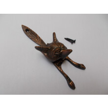 Fox Head Door Knocker Antique Copper