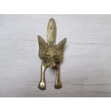 Fox Head Door Knocker Polished Brass