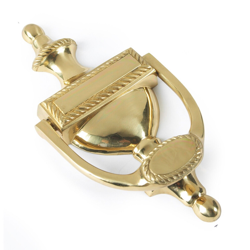 Georgian Urn Door Knocker Polished Brass By Ironmongery World 5057067976088