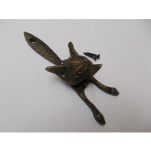 Fox Head Door Knocker Antique Brass