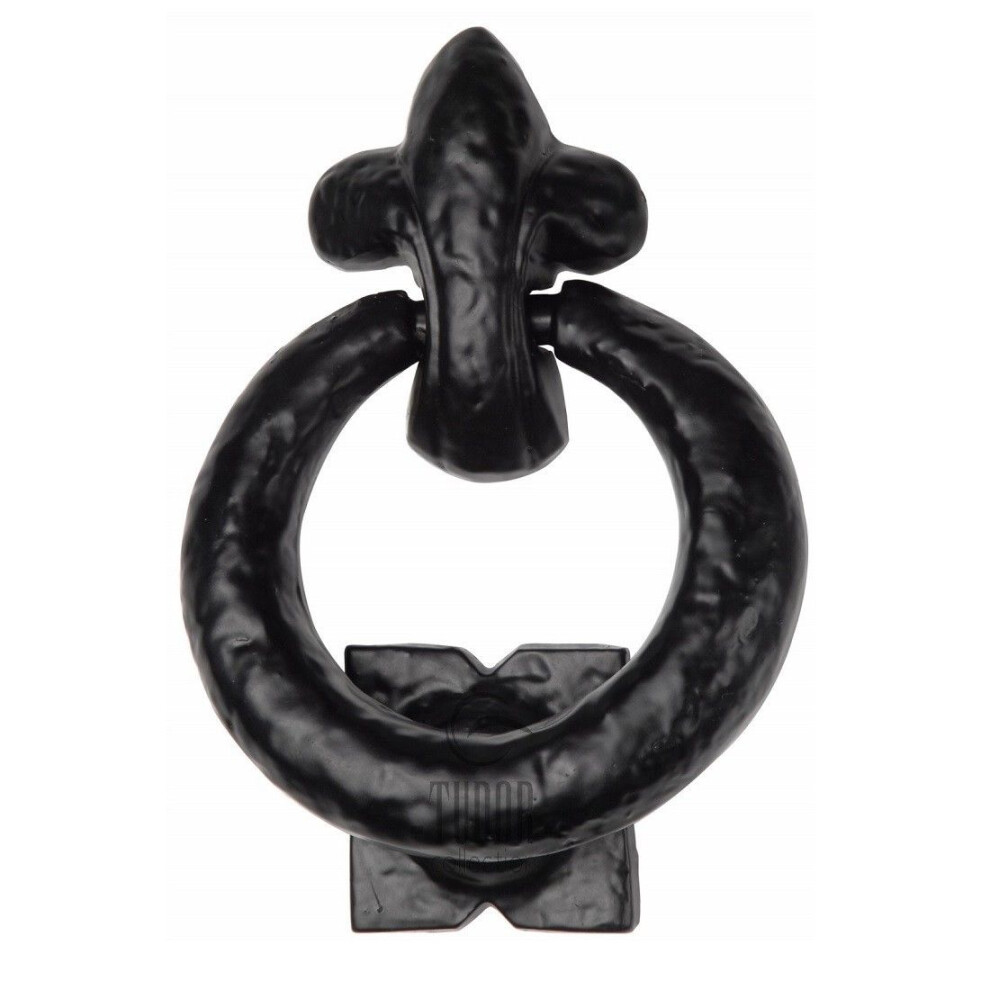 Ring Door Knocker Black By Ironmongery World 5057067923532