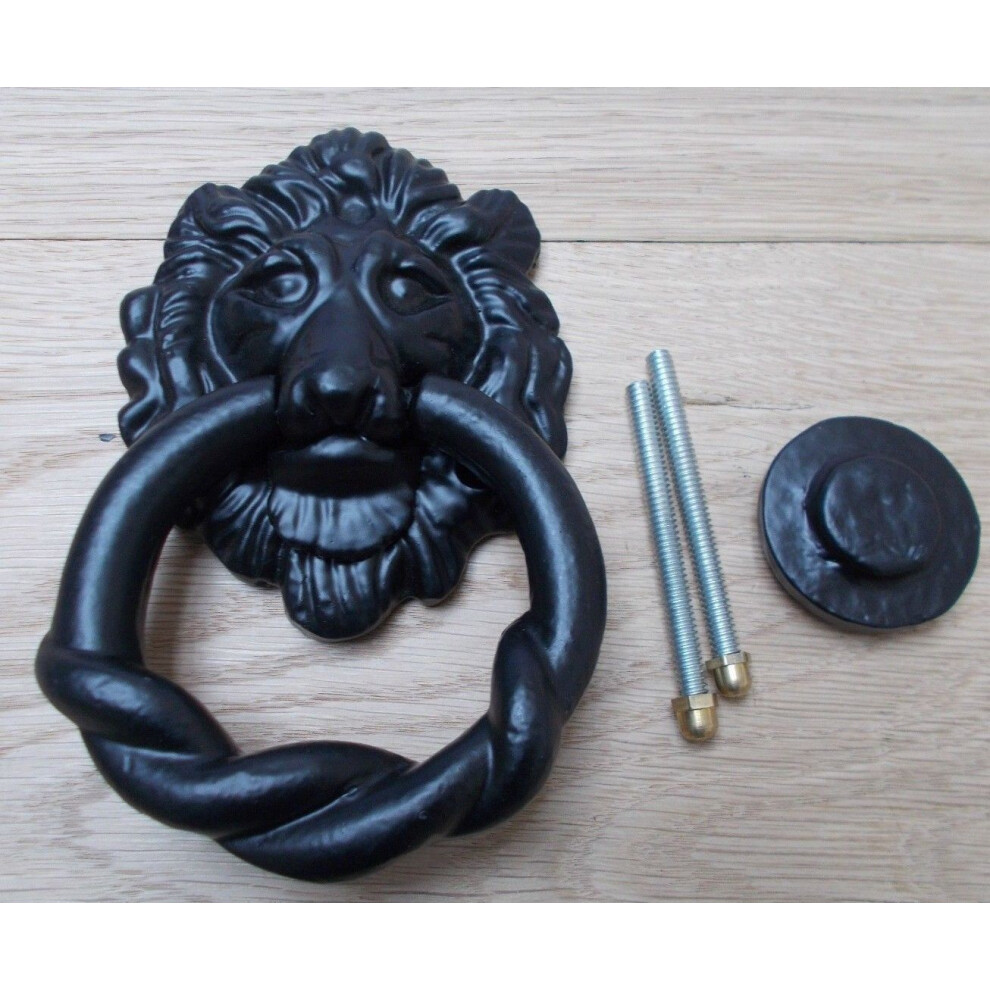 Lion Head Door Knocker Black By Ironmongery World 5057067316075