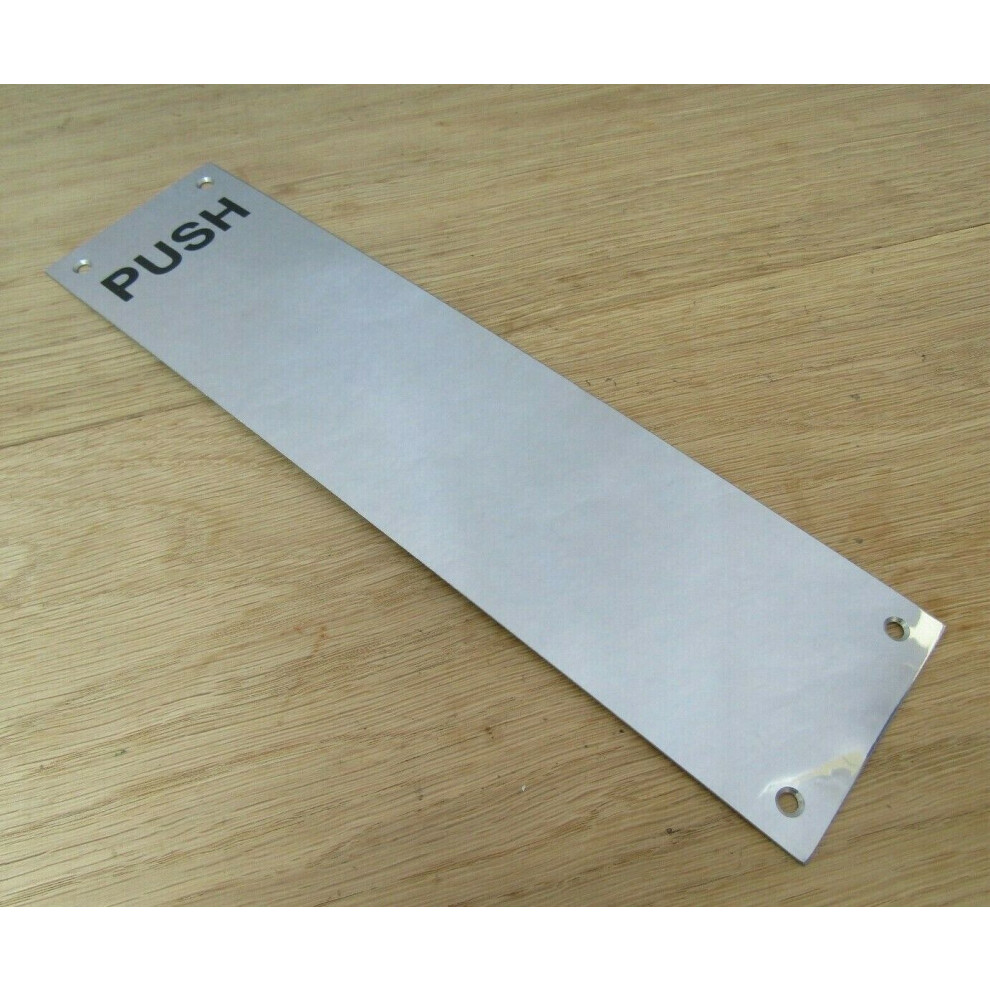 Polished Stainless Steel Push Finger Plate By Ironmongery World 5057067993771