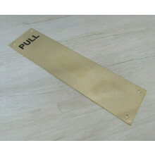 Polished Brass Pull Finger Plate by Ironmongery World