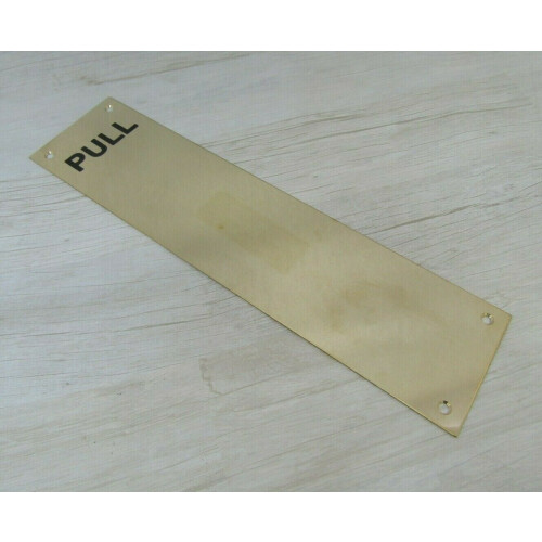 Polished Brass Pull Finger Plate by Ironmongery World