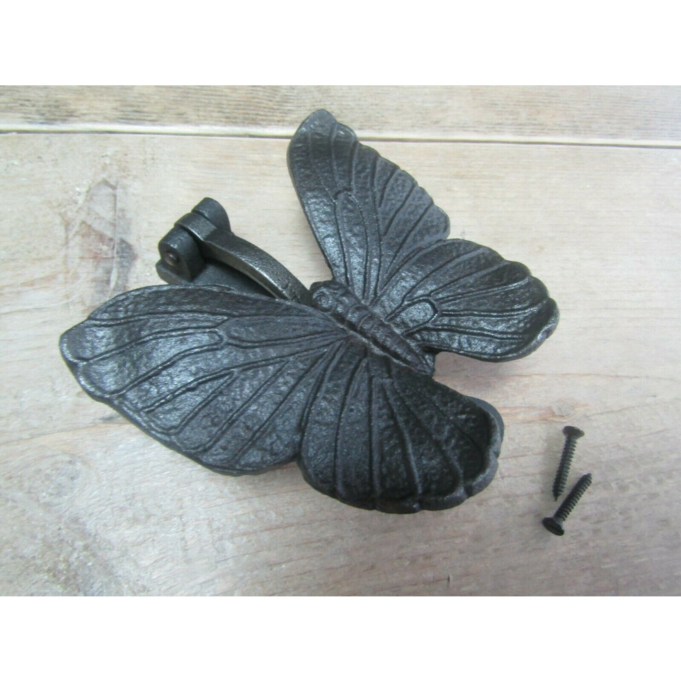 Butterfly Door Knocker Antique Iron By Ironmongery World 5057067919771