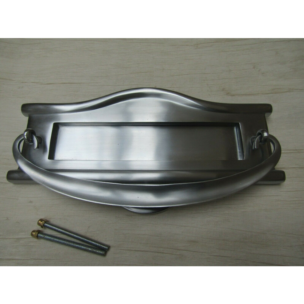Regency Postal Door Knocker Satin Chrome By Ironmongery World 5057067944216