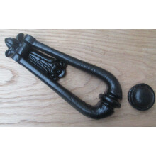 Fleur De Lys Door Knocker Black