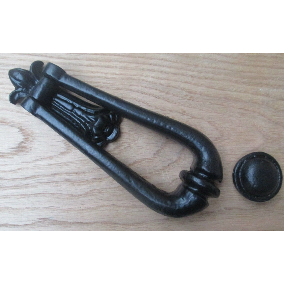 Fleur De Lys Door Knocker Black By Ironmongery World 5057067976132