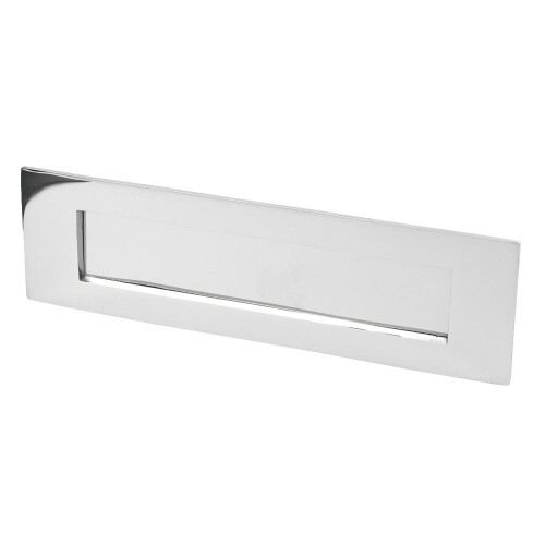 10 x 4" Plain Letter Plate Polished Chrome
