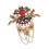 Broche rétro à la mode présentant un relief d'ange et une 1