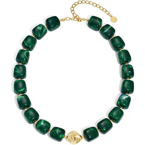 Collier de perles en résine fabriqué à la main, délicat,-6