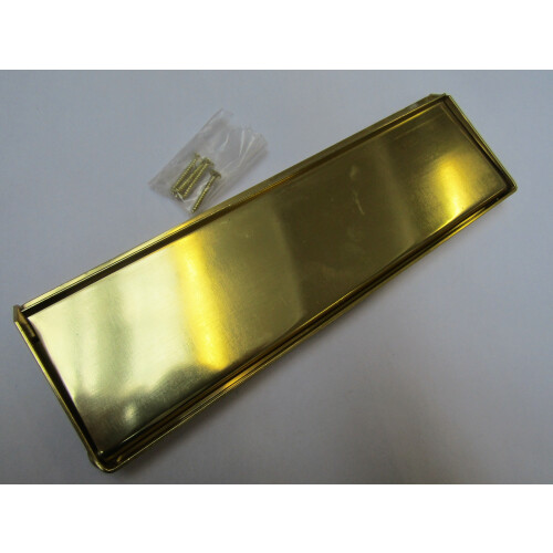 10" Face Fix Letter Plate Gold Aluminium