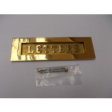 10" Letters Embossed Letter Plate Polished Brass