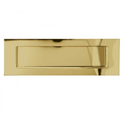 12" Plain Letter Plate Polished Brass