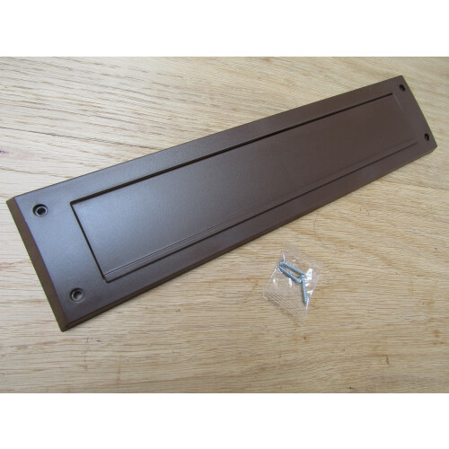 PVC Drought Letter Box With Flap Brown