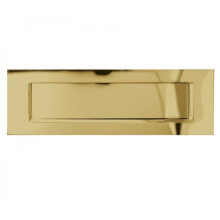 10 x 4" Plain Letter Plate Polished Brass