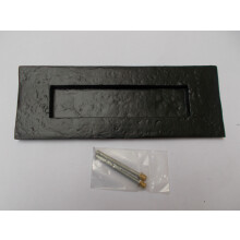 Large Plain Letter Plate Black Antique