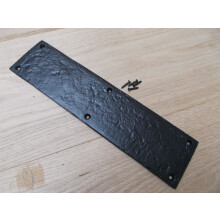Black Antique Plain design finger Plate by Ironmongery World