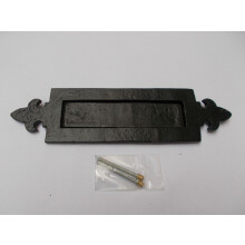 Fleur De Lys Letter Plate Black Antique