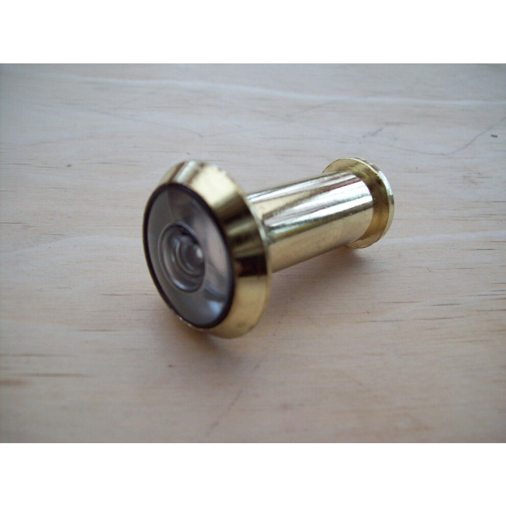 Peep Hole Door Viewer Polished Brass By Ironmongery World 5057067992507