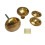 Rim Cottage Knob Set Natural Brass 65mm 1