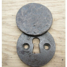 Round Covered Escutcheon Antique Iron