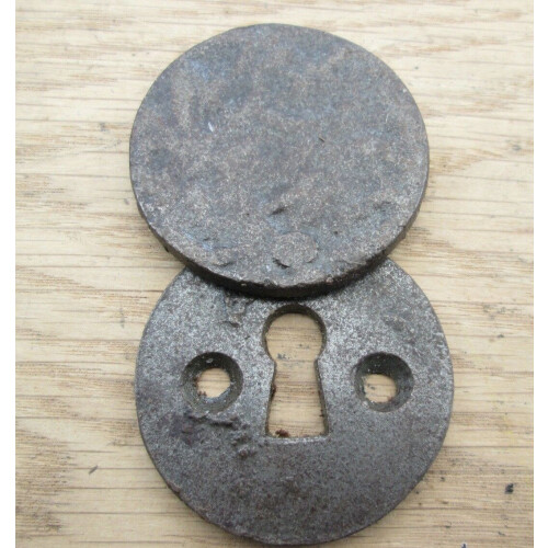 Round Covered Escutcheon Antique Iron