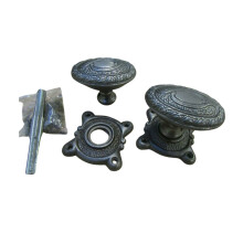 Art Nouveau Rim Knob Antique Iron