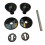 Rim Door Knob Set Shed Rim Black 1