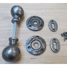 Rim door knob set Ball Antique Iron