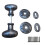 Rim door knob set Oval Antique Iron 1