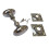 Rim door knob set Oval Square base Polished Chrome 1