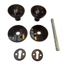 Rim Door knob set Shed rim Brown