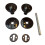 Rim Door knob set Shed rim Brown 1