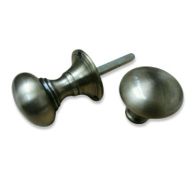 Rim door knob set Mushroom Antique Brass
