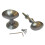 Rim door knob set Oval Satin Chrome 1