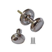 Rim Door knob set Georgian Polished Chrome