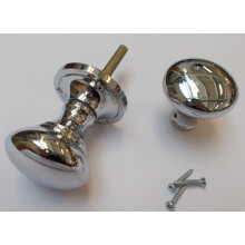 Rim Knob set Victorian Polished Chrome